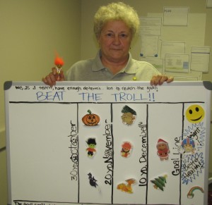 Lelia encouraged us to beat our troll at the Oct. 3 2013 meeting.