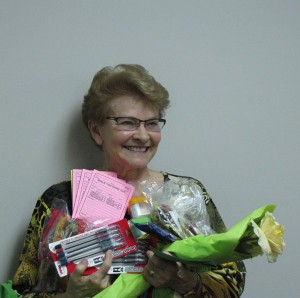 Betty K. received 13 items because she lost 13 lbs.