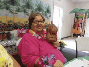 Patty in Hawaiian theme